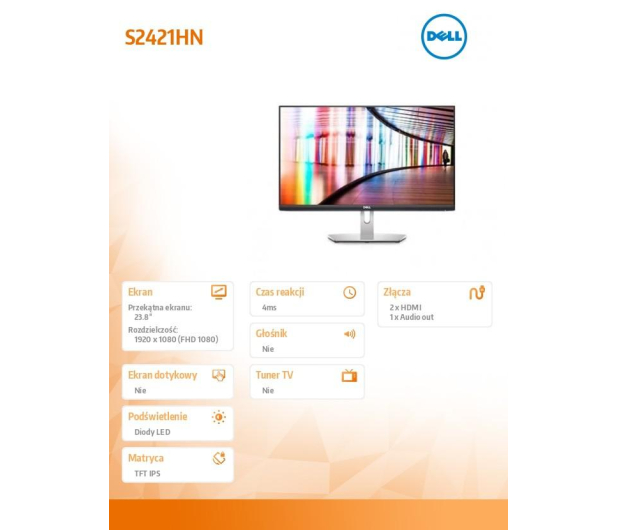 Dell 23.8'' S2421HN 210-AXKS - 1460614 - zdjęcie 3